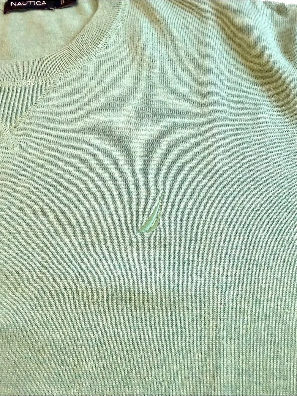 NAUTICA Men's Crew Neck Knit Pullover Sweater Size XXL Green
